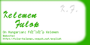 kelemen fulop business card